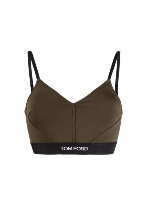 TOM FORD logo-trim stretch bralette