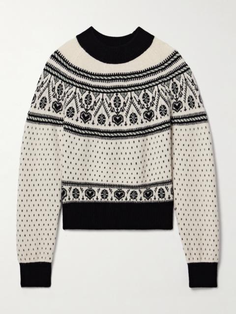 KHAITE Guy Intarsia Cashmere-blend Sweater