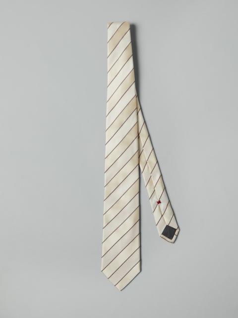 Brunello Cucinelli Striped silk chevron tie