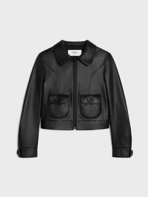 CELINE straight blouson jacket in soft lambskin