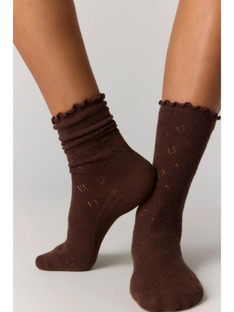 FREE PEOPLE Pointelle Ru Socks