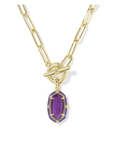 KENDRA SCOTT Elisa Gold Enamel Link and Chain Necklace