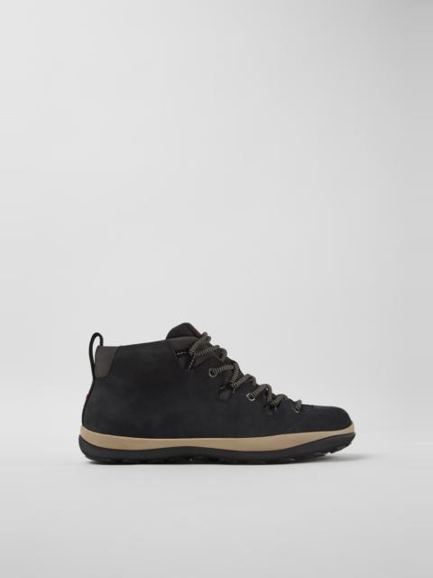 CAMPER Peu Pista GM Black Nubuck Ankle Boots for Men.