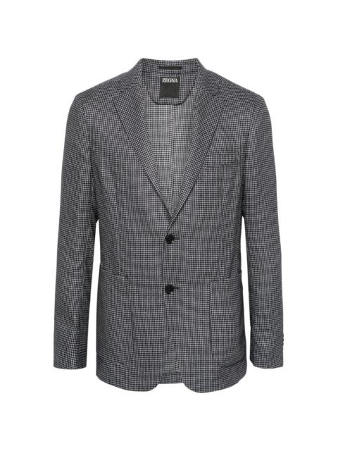 patterned single-breasted blazer