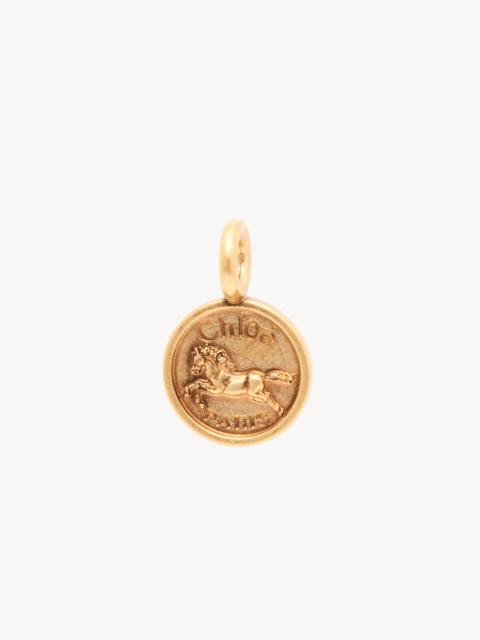 Chloé ALPHABET COIN HORSE CHARM IN BRASS