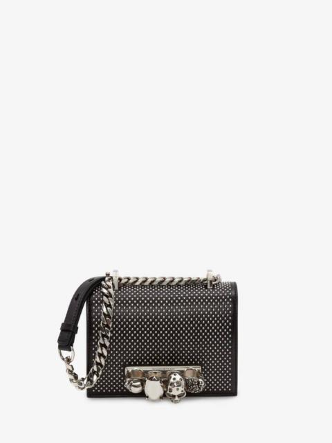 Alexander McQueen Mini Jewelled Satchel in Black