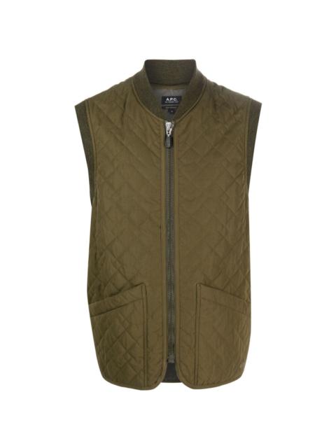 A.P.C. Silas quilted gilet