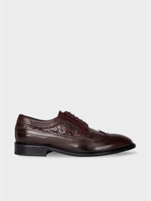 Paul Smith Women's Brown Leather 'Fuentes' Snakeskin Shoes