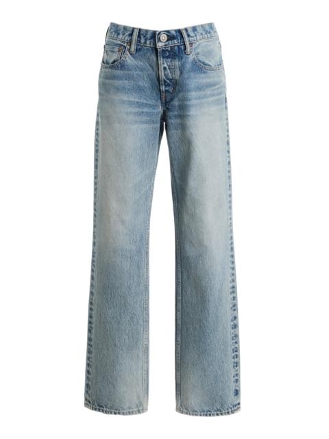 MOUSSY VINTAGE Albany Rigid Low-Rise Straight-Leg Jeans