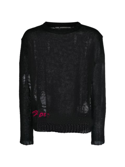 Andersson Bell distressed-effect mohair-blend jumper