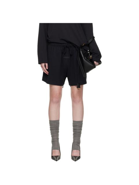 ESSENTIALS Black Soccer Shorts
