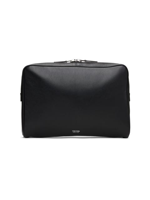 TOM FORD Black Grain Leather Minimal Laptop Pouch