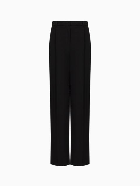 EMPORIO ARMANI Darted trousers in barathea wool