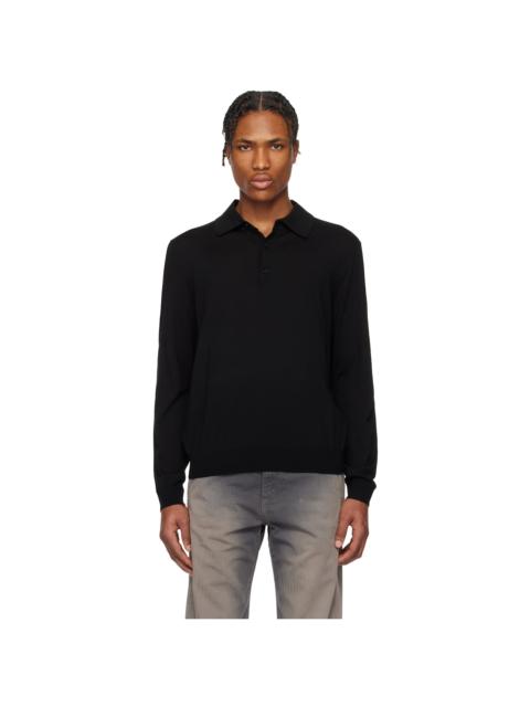 SUNFLOWER Black Merino Polo