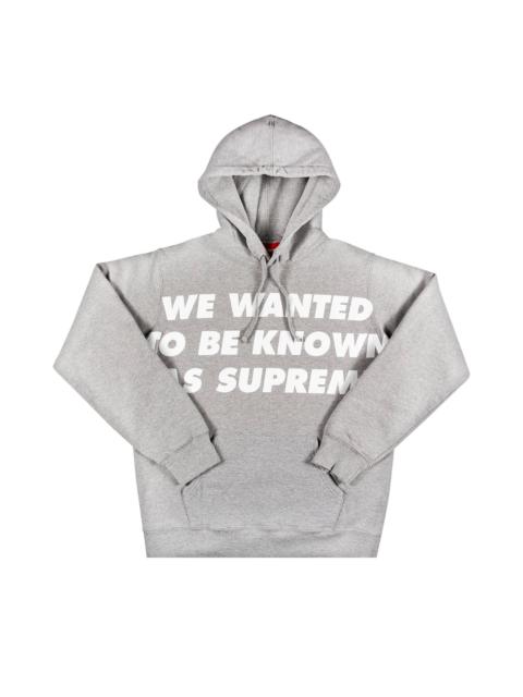 Supreme Known As Hooded Sweatshirt 'Heather Grey'