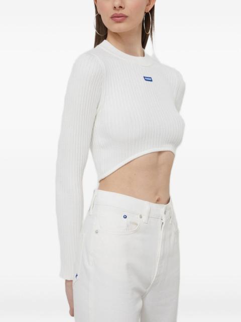 HUGO ribbed crop sweater