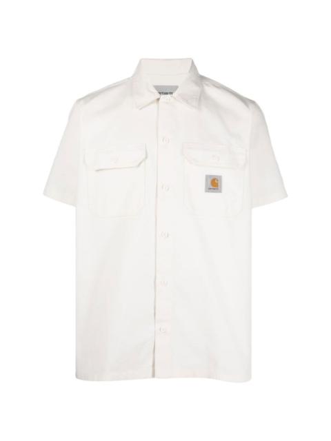 logo-patch short-sleeve shirt