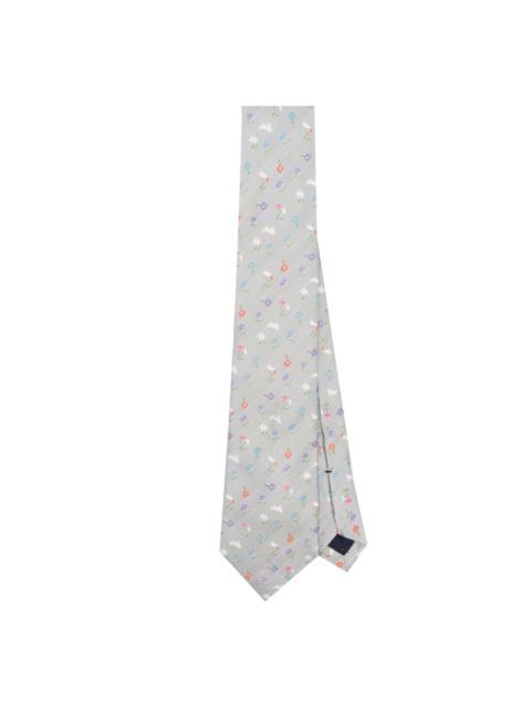Rabbit silk tie