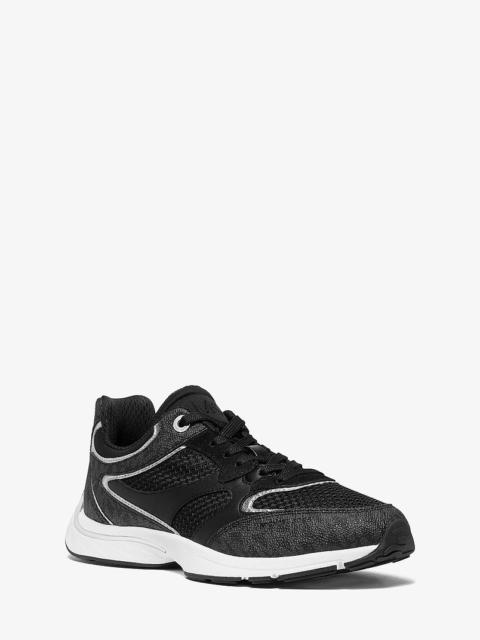 MICHAEL KORS Riley Mixed-Media Trainer
