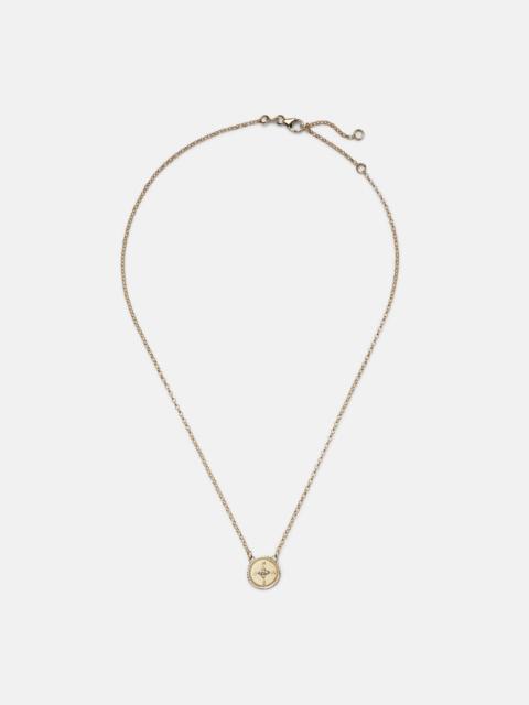 FOUNDRAE Internal Compass 18kt gold pendant necklace with diamond