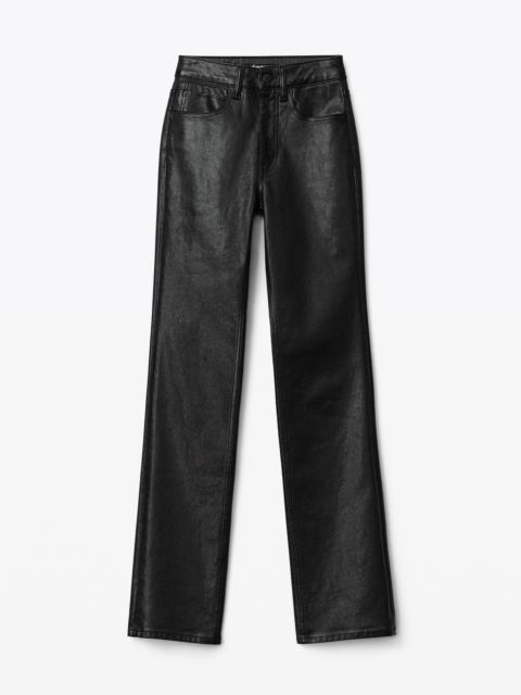 Alexander Wang FLY JEAN IN COATED BLACK DENIM