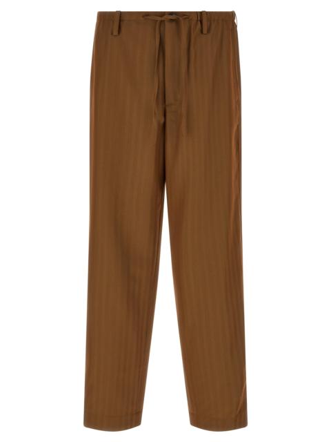 Dries Van Noten Penny Long Pants Brown Wool