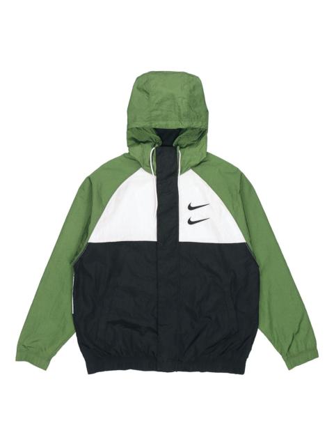 Nike Nike Sportswear Swoosh Windproof Sports Woven Jacket Green DD1089-010