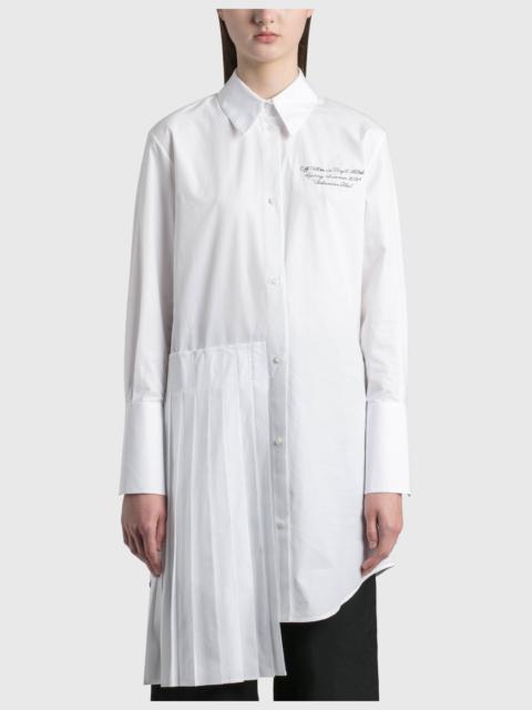 POPELINE PLISSE SHIRT DRESS