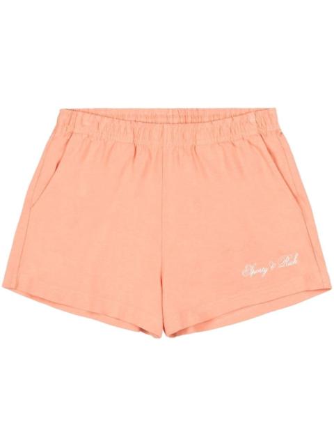 Sporty & Rich logo-print cotton shorts