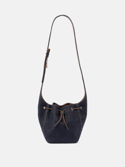 Brunello Cucinelli Foulard Small denim bucket bag