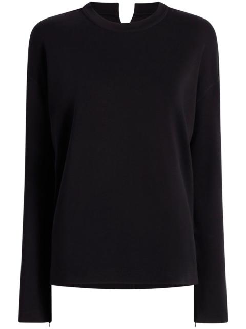 Another Tomorrow Luxe Seamed cotton T-shirt