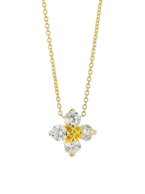 ROBERTO COIN Women's Love In Verona 18K Yellow Gold & Diamond Flower Pendant Necklace - Yellow