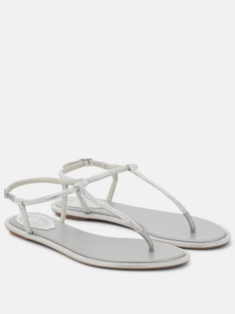 RENE CAOVILLA Amalia embellished thong sandals