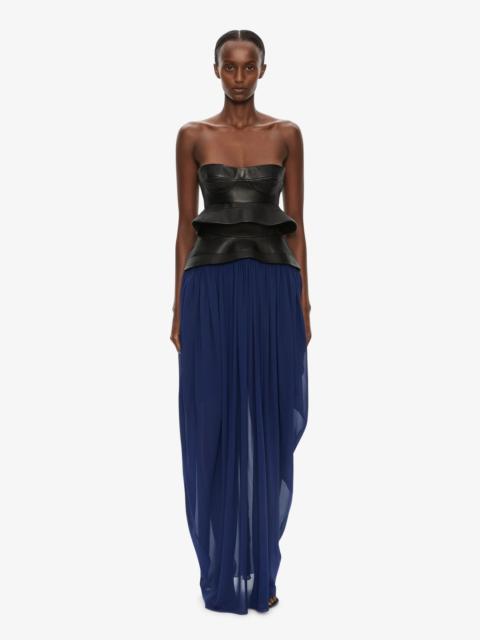 CHRISTOPHER ESBER Bellona Moulded Leather Belted Skirt