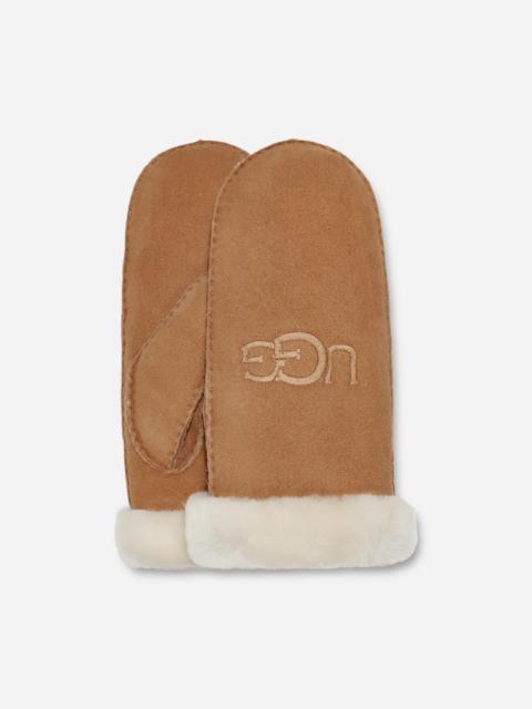 UGG ® Women's Sheepskin Embroider Mitten in Chestnut