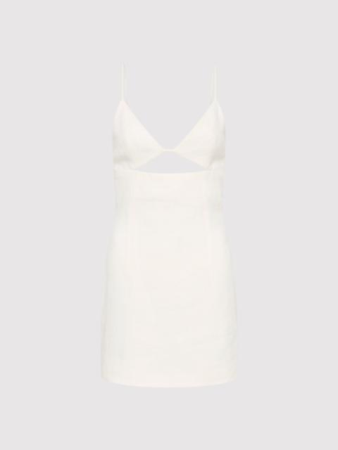 Linen Bra Mini Dress - Ivory