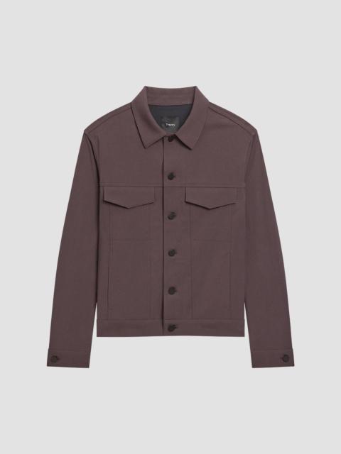 Theory Men's River Neoteric Twill Trucker Jacket - Classic Brown