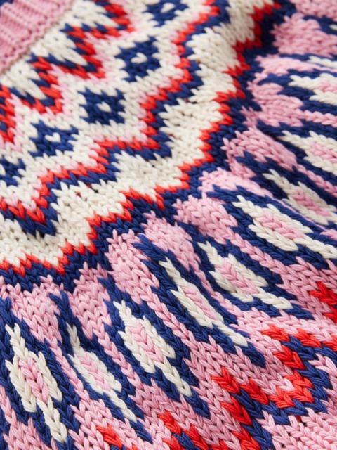 BODEN Margot Puff Sleeve T-Shirt-Almond Pink Fair Isle
