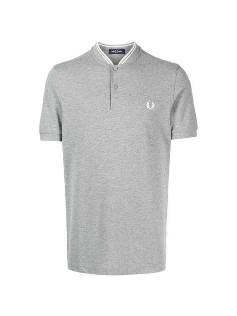 baseball-collar polo shirt