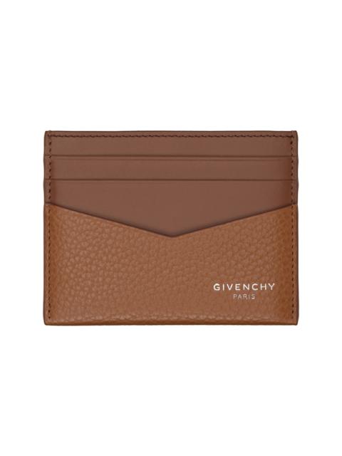 Givenchy Brown Grained Leather Card Holder