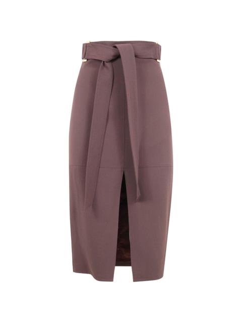 ELISABETTA FRANCHI belted midi skirt