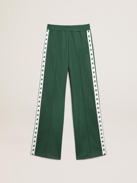 Golden Goose Women's bright green joggers with band and stars
