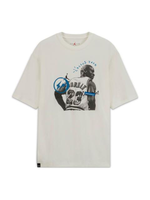 Jordan Air Jordan x Travis Scott x Fragment Design T-Shirt 'White Blue' DJ0620-133
