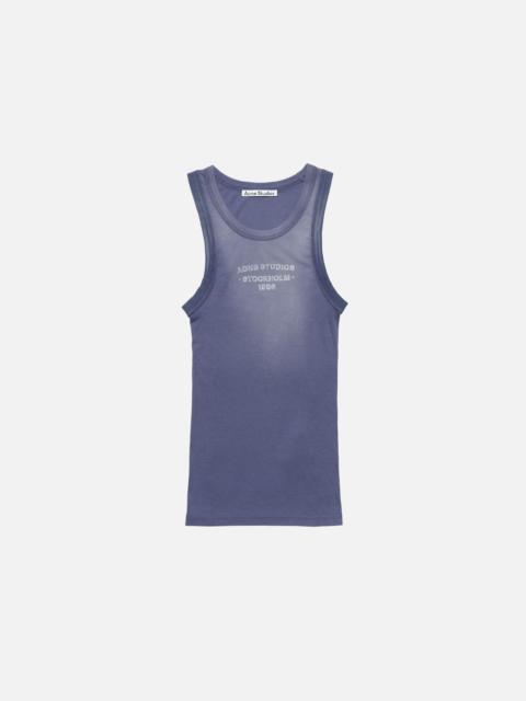 Acne Studios Sprayed logo tank top - Navy