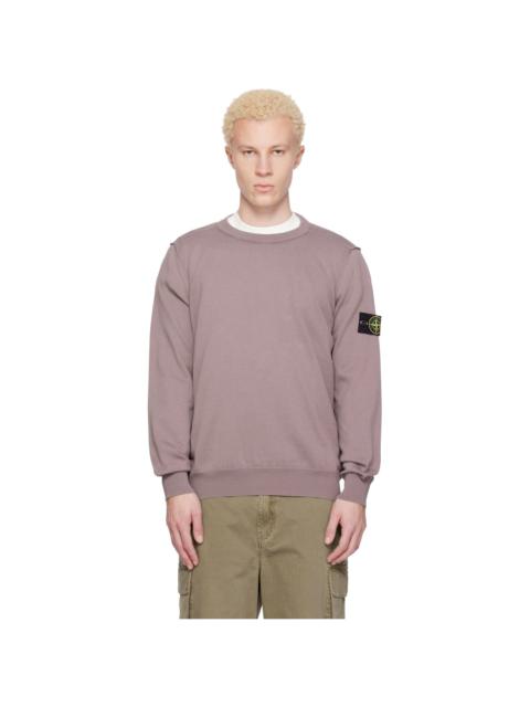 Stone Island Purple 5100053 Soft Organic Cotton Sweater