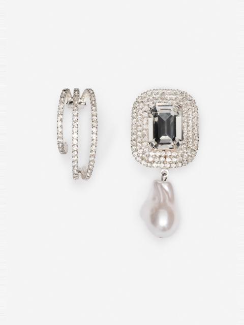 MAGDA BUTRYM Hoop and drop earrings set in silver