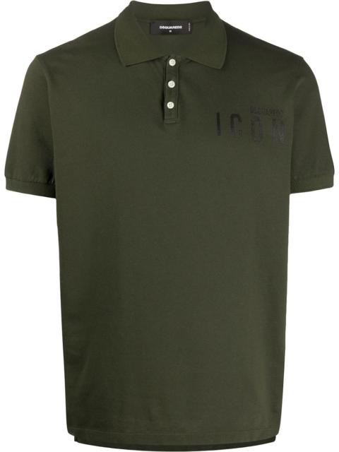 DSQUARED2 Icon slogan cotton polo shirt
