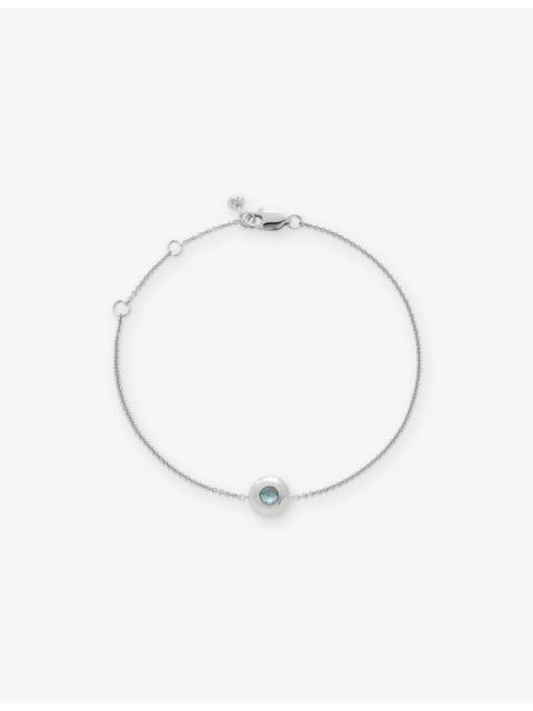 MONICA VINADER March Birthstone Sterling-Silver And Aquamarine Chain Bracelet