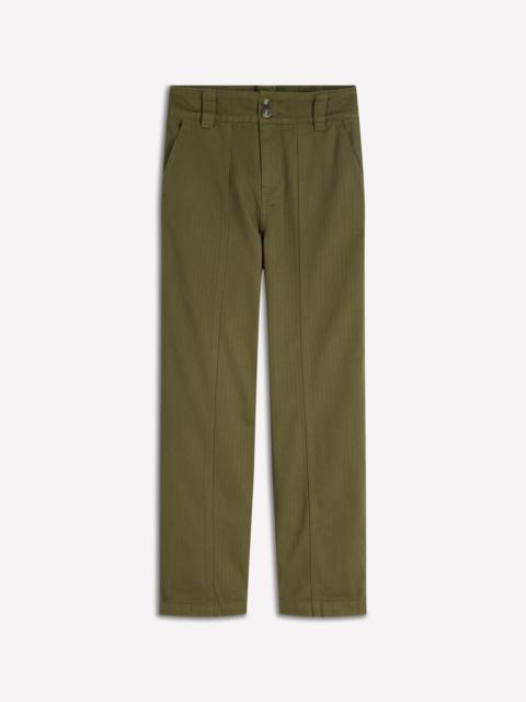 BODEN Straight Leg Chino Pants-Woodland Green Herringbone