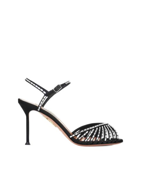 AQUAZZURA Hold Me crystal-embellished heeled sandals